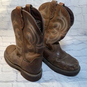 Justin Boots Brown and Blue Women's Shoes